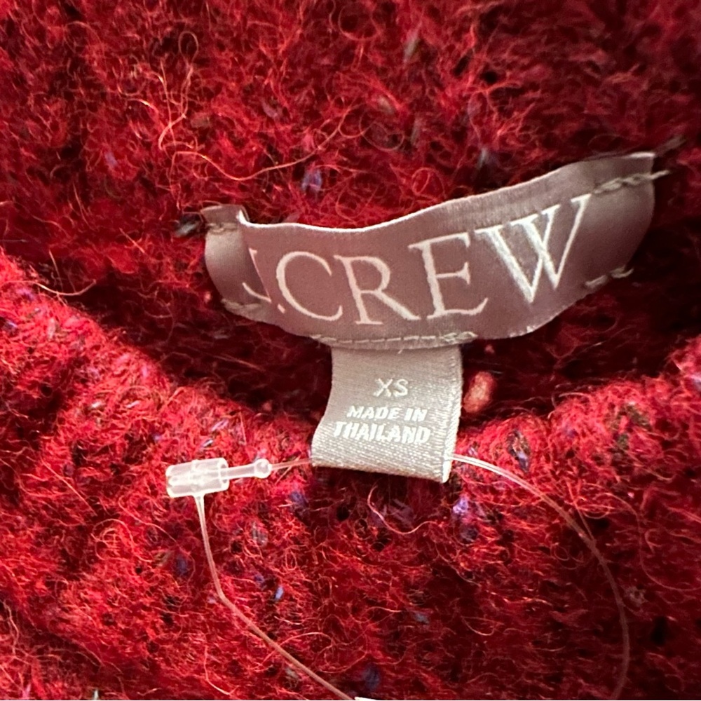 Jcrew red marl wool blend sweater NWT - Picture 3 of 7